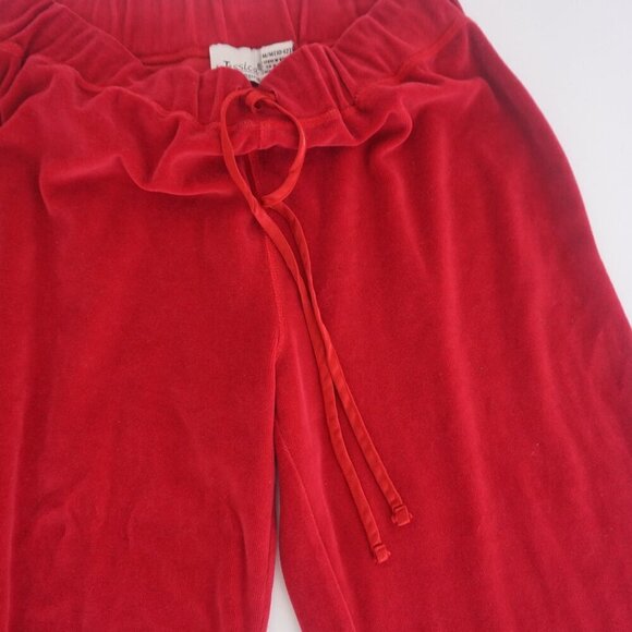 Vintage Jessica Red Quilt Diamond Print Pattern Velour Two-Piece Matching Set M - Picture 11 of 14